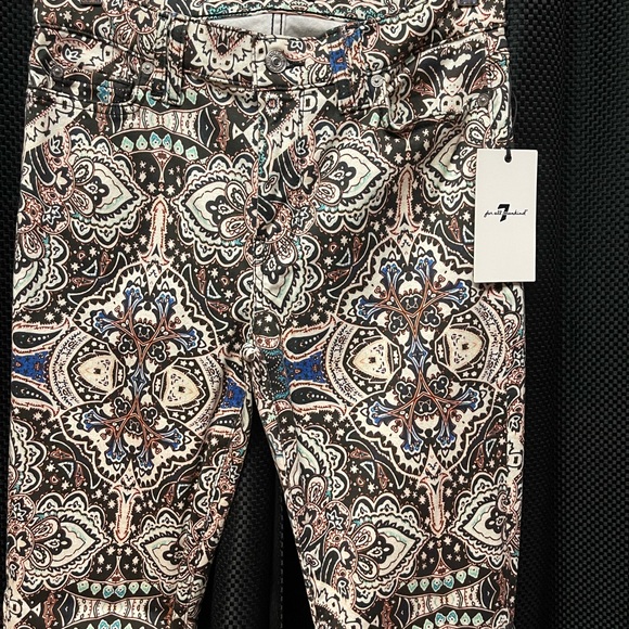 7 for all mankind high waist Aztec print pants - Picture 2 of 6